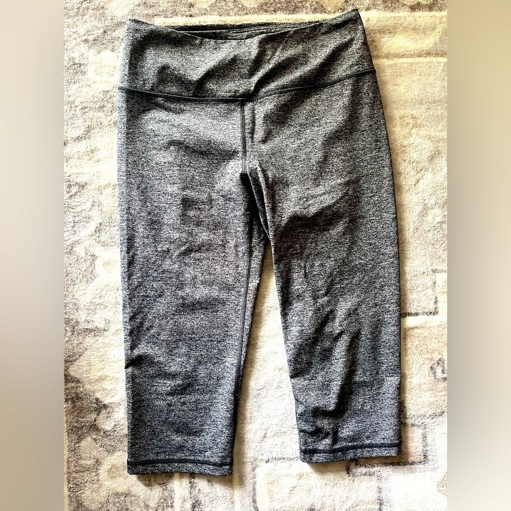 VSX Sport Leggings with Wide Support Waistband, Charcoal Black, Women’s Sz M